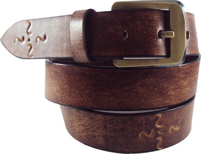 

National Leathers Men Casual Brown Genuine Leather Belt