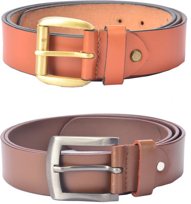 

Hidelink Men Formal Brown Genuine Leather Belt
