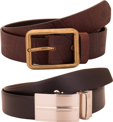 

Valbone Men Formal Black Genuine Leather Belt, Black;brown