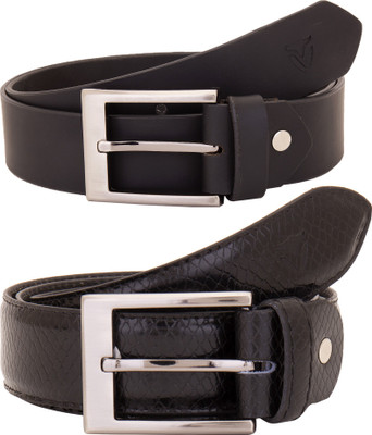 

Valbone Men Formal Black Genuine Leather Belt