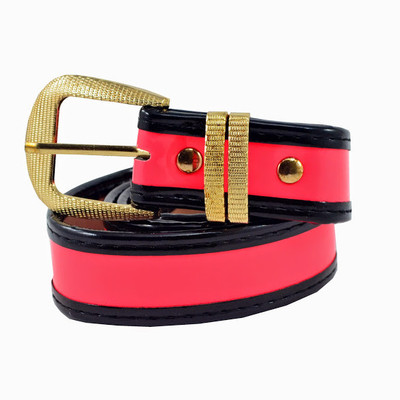 

Antiformal Women Casual, Evening, Party Pink Genuine Leather, Metal Reversible Belt, Pink_23