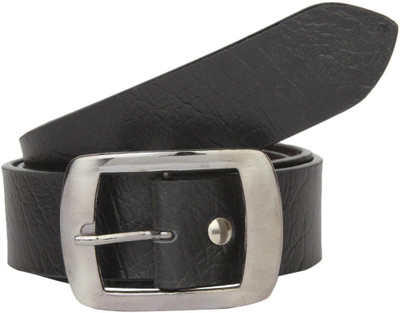 

Lime Men Black Artificial Leather Belt, Black1