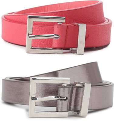

United Colors of Benetton Women Pink, Silver Belt, 905