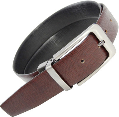

Midas Men Formal Black, Brown Genuine Leather Reversible Belt