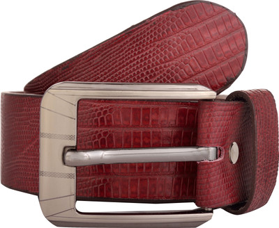 

Exotique Men Casual Red Genuine Leather Belt