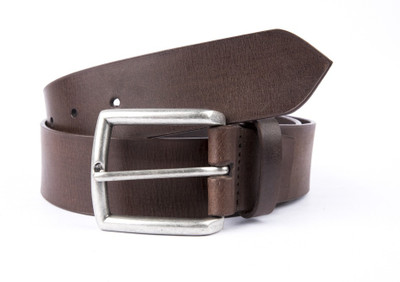 

Leather Hub Men Casual Brown Genuine Leather Belt