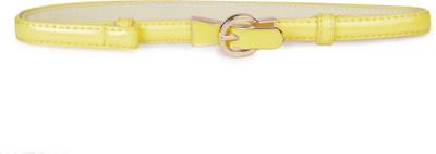 

Buckle Up Women Yellow Artificial Leather Belt