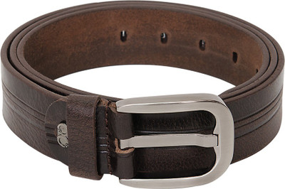 

Lustre International Men Formal Brown Genuine Leather Belt, Brown-53