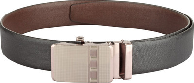 

Teakwood Men Casual Black Genuine Leather Reversible Belt