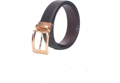 

PRUG Men Formal Black Genuine Leather Reversible Belt
