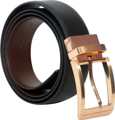 

PRUG Men Formal Black Genuine Leather Reversible Belt