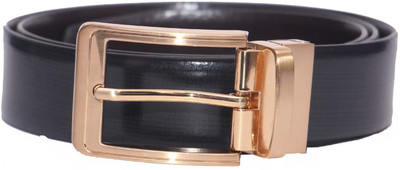 

PRUG Men Formal Black Genuine Leather Reversible Belt