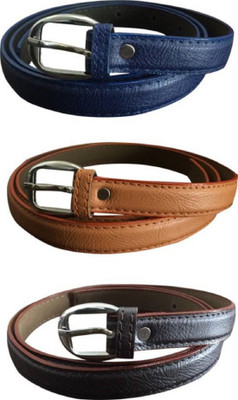 

SUNRISE ENTERPRISES Girls Casual, Evening, Formal, Party Blue, Brown, Black Artificial Leather, Fabric Belt, Bluebrownblack04250