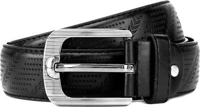 Swiss Design Men Black Genuine Leather Belt