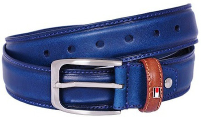 

Tommy Hilfiger Men Casual Blue Genuine Leather Belt, Navy
