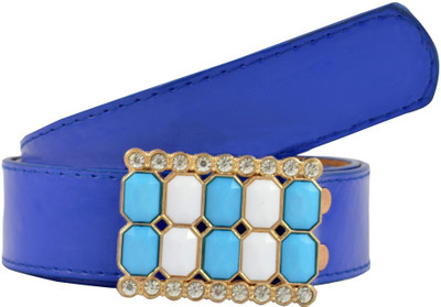 

Antiformal Women Party, Casual Blue Artificial Leather Belt, Dark blue