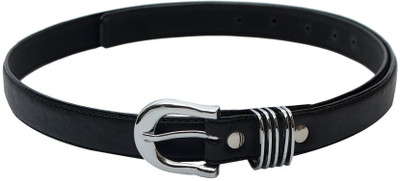 

Skyways Women Casual, Semi-formal Black Artificial Leather Belt, Black-02