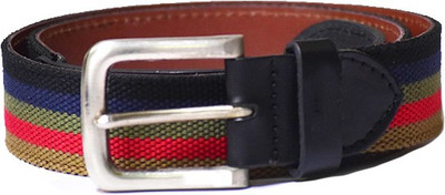 

Zaira Diamond Men Multicolor Genuine Leather, Fabric Belt