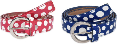 

SRS Women Casual Blue, Red Artificial Leather Belt, Blue-red-24