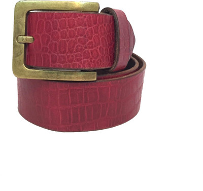 

Skyforest Men Casual Maroon Genuine Leather Belt