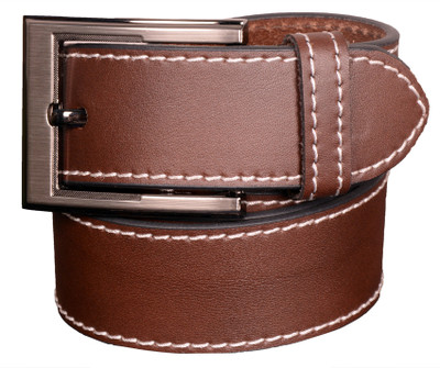 

Cops Men Casual Brown Genuine Leather Belt