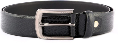

Buckle Up Men Formal Black Genuine Leather Belt