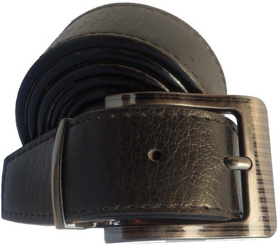 

P&E Men Formal Black Artificial Leather Belt