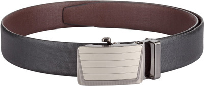 

Teakwood Men Casual Black Genuine Leather Reversible Belt