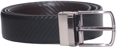 

Kiko Men Formal Black Genuine Leather Reversible Belt