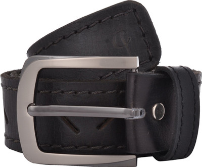 

Exotique Men Casual Black Genuine Leather Belt