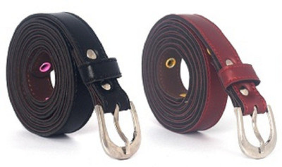 

Fashno Women Casual Multicolor Synthetic Belt, Black;maroon