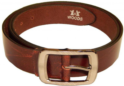 

Woods Men Casual Brown Genuine Leather Belt