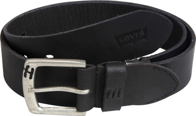 

Levi's Men Casual Black Genuine Leather, Metal Belt