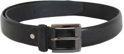 

Lino Perros Men Casual Black Genuine Leather Belt