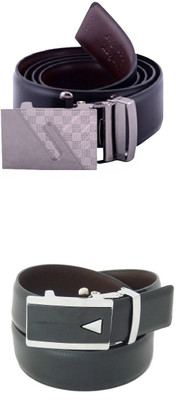 

SFA Men Formal Black Artificial Leather Reversible Belt, Blackbrown324622