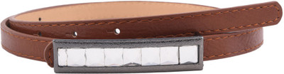 

Buckle Up Women Casual Brown Artificial Leather Belt