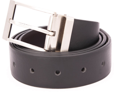 

Hidedge Men Formal Black Synthetic Reversible Belt, Dual