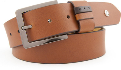 

Hidea Men Tan Genuine Leather Belt