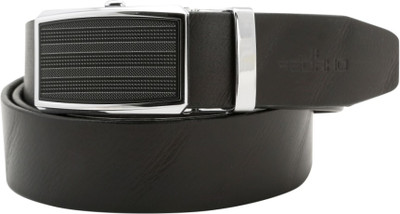 

Redrho Men Party, Formal Black Genuine Leather Belt, Black;green