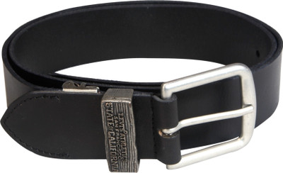 

Levi's Men Casual Black Genuine Leather, Metal Belt