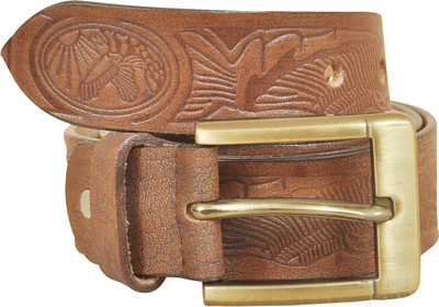 

Adhaans Men Casual Brown Genuine Leather Belt