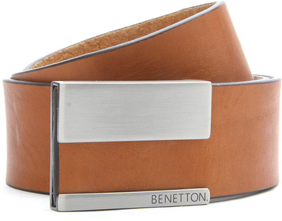 

United Colors of Benetton Men Brown Genuine Leather Belt, 901