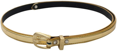 

Skyways Women Casual, Semi-formal Gold Artificial Leather Belt, Gold-01