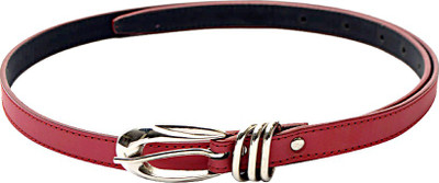 

Skyways Women Casual, Semi-formal Red Artificial Leather Belt, Red-02