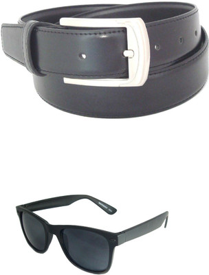 

SFA Men Formal Black Artificial Leather Belt, Black201ms