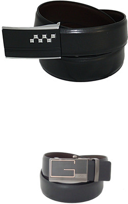 

SFA Men Formal Black Artificial Leather Reversible Belt, Blackbrown359612