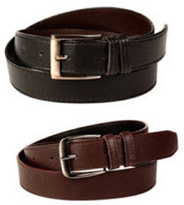 

Nagar Enterprises Men Casual Multicolor Artificial Leather Belt, Black-brown-62