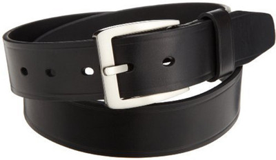 

P&E Men Casual Black Genuine Leather Belt, Black-01