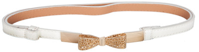 

TrendBAE Women Party White Artificial Leather Belt, White-2