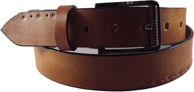 

National Leathers Men Casual Tan Genuine Leather Belt